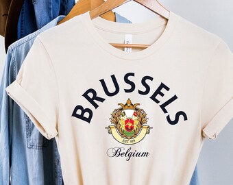 Brussels Tee,Brussels Belgium, Brussels shirt, Belgium trip, Belgium Capital Baggy Sweatshirt, Soft and Comfortable