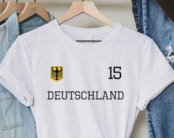 Camiseta de Alemania, camiseta de Alemania, camiseta unisex suave y cómoda