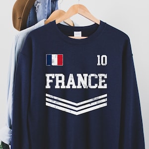 France Sweatshirt,France Home Soccer Jersey, Jersey France Home Shirt, France Shirt, Gift Fan Lovers France Football, personalized Jersey