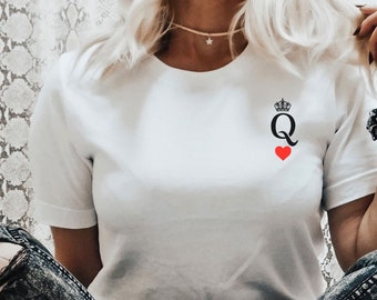 Queen of Hearts Tee , Queen Tee, Queen of Hearts Shirt, Red Queen, Queen Shirt. women tees, Alice in Wonderland, Queen of Hearts T-shirt