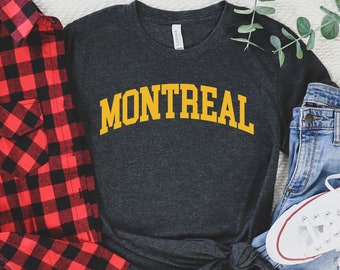 Camiseta de Montreal, Montreal, Camiseta de Montreal, Camiseta de la ciudad, Regalo de Montreal, Camiseta de Montreal, Camiseta de Canadá, Camiseta de Canadá, Ciudad de Canadá