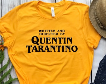 Camiseta escrita y dirigida por Quentin Tarantino, camiseta de Quentin Tarantino, camiseta retro vintage, camiseta de películas de Quentin Tarantino