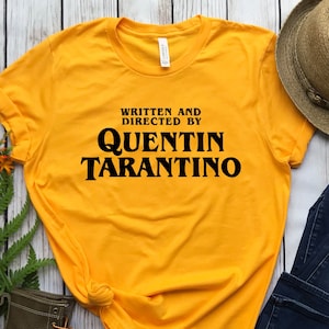 Geschreven en geregisseerd door Quentin Tarantino: T-shirt, shirt Quentin Tarantino, retro vintage shirt, shirt Quentin Tarantino Movies