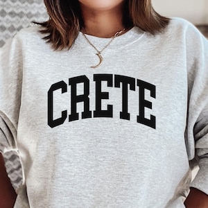 Crete Sweatshirt, Crete Greece, Crete Travel, Funny Greek T-shirt, Greek Gift, Greece T-shirt Greece flag shirt, Greece sweatshirt