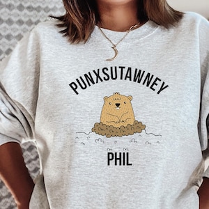 Punxutawney Phil Sweatshirt,Groundhog Day T Shirt - Punxsutawney Phil An Old Skool Hooligans Movie Classic, Groundhog day