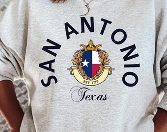 Sudadera de San Antonio, camiseta de San Antonio, Texas, regalo de San Antonio, camiseta de San Antonio, casa en San Antonio, vacaciones en San Antonio, estados de EE. UU.