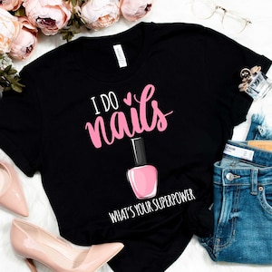 Camiseta de artista de uñas, camiseta de técnico de uñas, camiseta de uñas, Love Nails, camiseta de técnico de uñas, camiseta de manicurista, camiseta de técnico de uñas, técnico de uñas