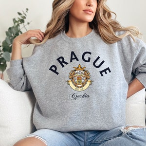 Prague Sweatshirt,Prague Czech, Prague shirt, Prague trip, Czech Capital Baggy Sweatshirt, Prague Soft and Comfortable Crewneck