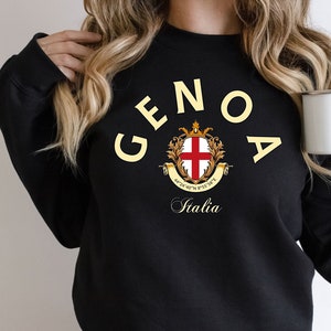 Genoa Sweatshirt,Genoa Italia, Genoa shirt, Genoa trip, Genoa fan tshirt, Genoa Italy, Genoa trip, Italy Shirt, Italy T-Shirt,
