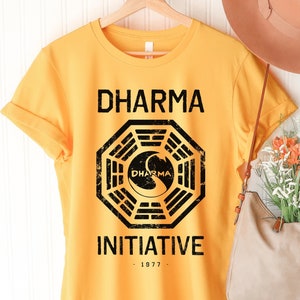 Dharma Tee, DHARMA Initiative 1977 TV Show LOST printed cotton t-shirt 8997, Lost tv show fan, retro gift lost series