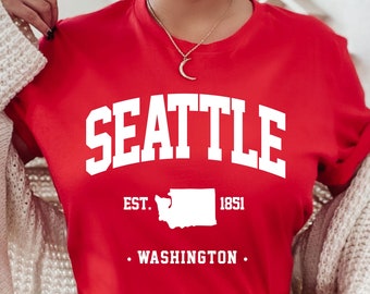 Seattle Tee,Seattle Shirt, Seattle Washington SHirt, Seattle Skyline tee, Seattle downtown t-shirt, Seattle pride, Seattle travel, Seattle