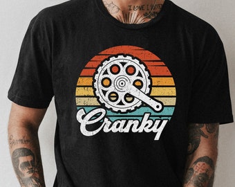 Cranky Shirt, Cycling Unisex Tshirt, Bike Lover Gift Tee, Funny Bike Shirt, Cyclist Clothes Tshirt, BMX Shirt, Mountain Bike, Enjoy the Ride