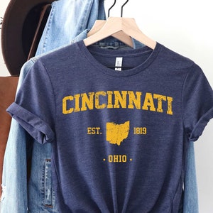 Cincinnati Tee,Vintage Cincinnati, Cincinnati Cityscape, Cincinnati Baseball Lover, Cincinnati
