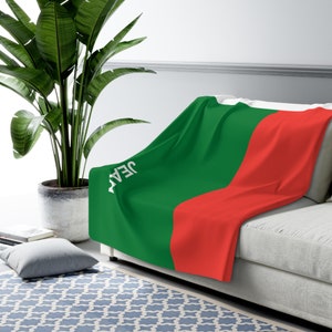 Vlagdeken Madagaskar, vlag van Madagaskar, aangepaste vlagdeken Madagaskar, gepersonaliseerd cadeau landvlag, naamdeken Madagaskar