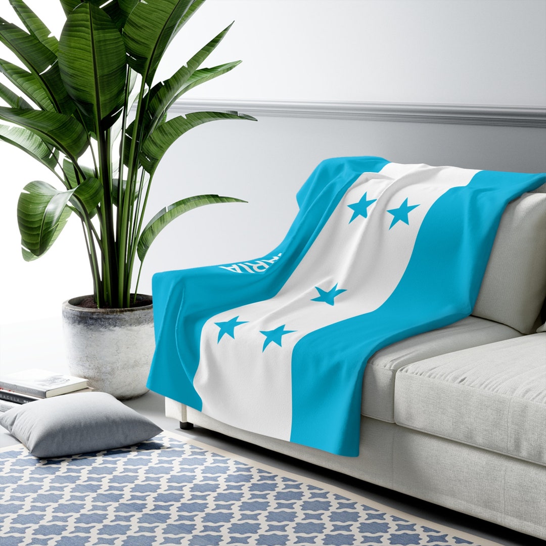 Honduras Fleece Blankethonduras Flag Blanket Flag of Etsy