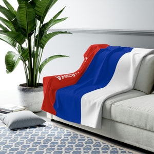 Russia Fleece Blanket, Russia, Russia Blanket, Flag of Russia, Custom Russia Flag, Personalized Country Flag Gift, Name Blanket, Russia Gift