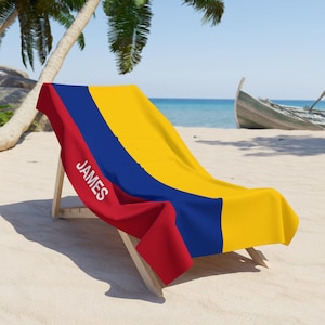 Asciugamano bandiera Colombia, bandiera della Colombia, telo da spiaggia bandiera Colombia, regalo bandiera Colombia, telo Colombia, regalo Colombia