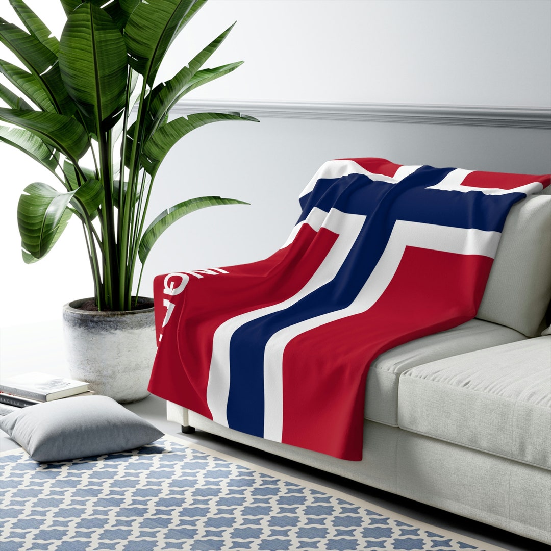 Norway Flag Blanket,flag of Norway Blanket, Custom Norwegian Flag