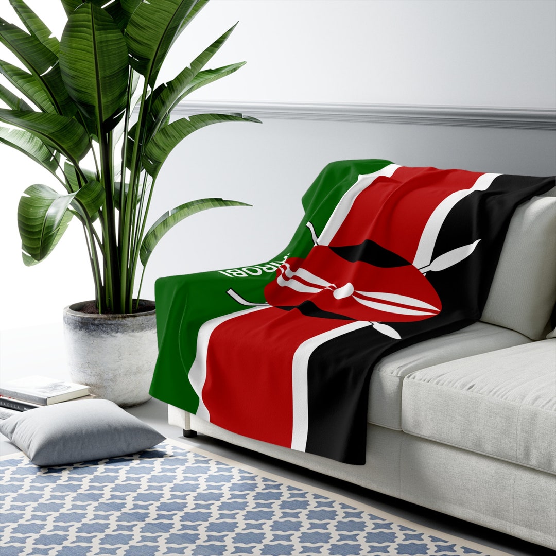 Kenya Flag Blanket Flag of Kenya Custom Kenya Flag Blanket Etsy