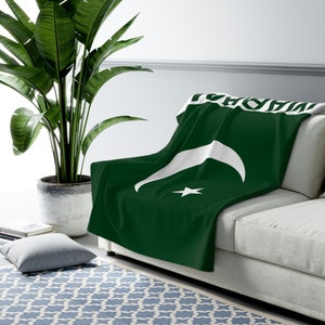 Pakistan Flag Blanket,Flag of Pakistan Blanket, CustomItalian Flag Blanket, Personalized Country Flag Gift, Name Blanket, Pakistan Gift