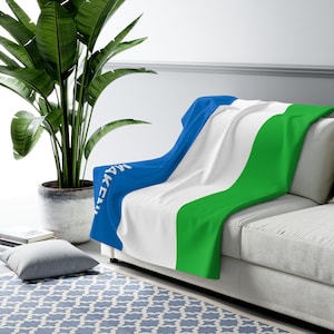 Sierra Leone Flag Blanket, Flag of Sierra Leone, Custom Sierra Leone Flag Blanket, Personalized Country Flag Gift, Sierra Leone Name Blanket
