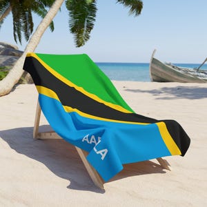 Tanzania Flag towel, Flag of Tanzania, Tanzania Flag beach tovel, Tanzania Country Flag Gift, Tanzania tovel, Tanzania Gift