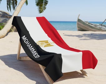 Egypt Beach Towel,Egypt Flag towel, Flag of Egypt, Egypt Flag beach tovel, Egypt Country Flag Gift, Egypt tovel, Egypt Gift