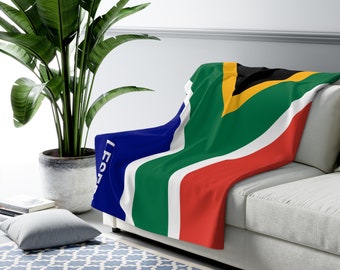 Südafrika-Flaggendecke, Flagge von Südafrika, kundenspezifische Südafrika-Flaggendecke, personalisierte Landflaggengeschenk, Südafrika