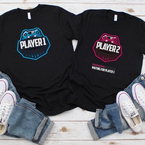 Pregnancy Announcement, Player 1 Player 2 Shirts, Couple Shirt, Pregnancy Shirt, Funny Couples Shirts, Matching Shirts