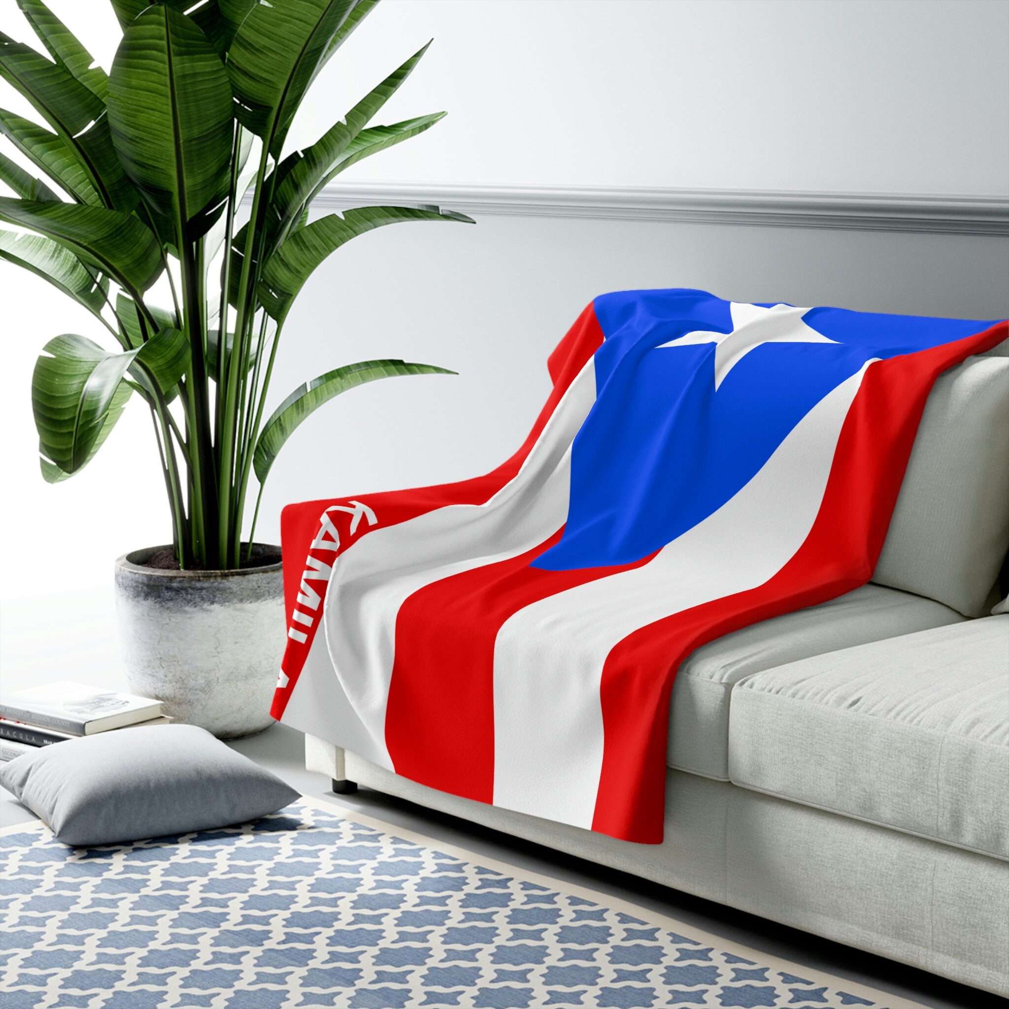 Puerto Rico Flag Blanket flag of Puerto Rico Blanket Custom Flag Blanket Personalized Country Flag Gift Puerto Rico Name Blanket Etsy UK