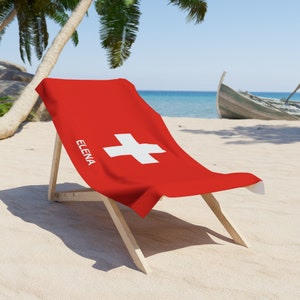 Switzerland Beach Towel, Switzerland Flag tovel, Flag of Switzerland, Switzerland Flag beach tovel, Switzerland Country Flag