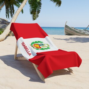 Peru Beach Towel,Peru Flag tovel, Flag of Peru, Belgium Flag beach tovel, Peru Country Flag Gift, Peru tovel, Peru Gift