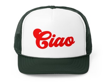 Ciao-keps, Ciao-t-shirt, Ciao Bella, Hej Italien, italiensk t-shirt, italiensk hej-skjorta, Ciao-t-shirt, resetröja för kvinnor, italiensk