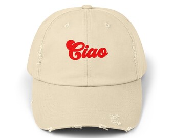Ciao Distressed Cap,Ciao Tshirt, Ciao Bella, Hello Italy, italian Tee, Italian Hello Shirt, Ciao T-shirt, Travel Shirt For Women, Italian