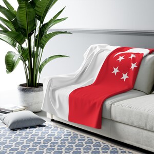Singapore Flag Blanket, Flag of Singapore, Custom Singapore Flag Blanket, Personalized Country Flag Gift, Singapore Name Blanket, Singapore