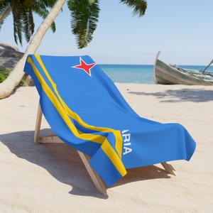 Aruba Beach Towel,Aruba Flag tovel, Flag of Aruba, Aruba Flag beach tovel, Aruba Country Flag Gift, Aruba tovel