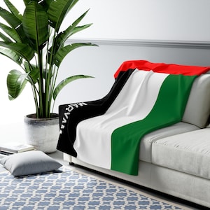 United Arab Emirates Flag Blanket, Flag of United Arab Emirates, Custom United Arab Emirates Flag Blanket, Personalized Country Flag Gift