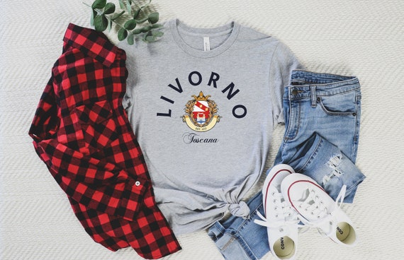 T-shirt Livorno Italia - Neuf Avec étiquettes, Coton, Manches Courtes, Taille Homme