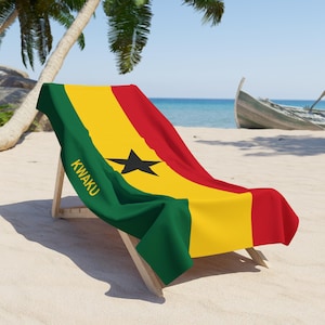 Ghana Strandtuch, Ghana Flagge Handtuch, Flagge von Ghana, Ghana Flagge Strandtuch, Ghana Land Flagge Geschenk, Ghana Handtuch, Ghana Geschenk
