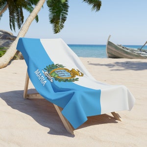 San Marino Beach Towel, San Marino Flag towel, Flag of San Marino, San Marino Flag beach towel, San Marino Country Flag Gift, San Marino