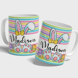 Personalized Easter Mug, Personalized Gift for Kids, Personalized Gift for Easter, Easter Bunny Name Mug, Bunny Mug, Easter Mug