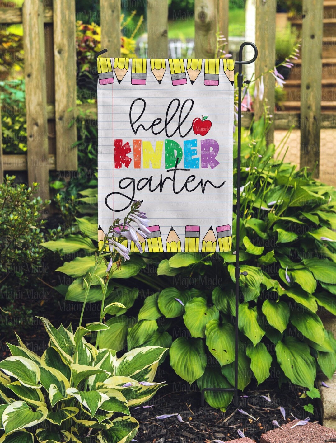 Back to School Garden Flag Outdoor Garden and Decor Etsy
