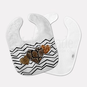 Animal Print Baby Bib, Baby Shower Gift, Welcome Baby Gift, Custom Baby Gift