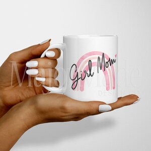 Girl Mom Mug, Boy Mom Mug, Mug for Mom, Pink Rainbow Mug, Blue Rainbow Mug