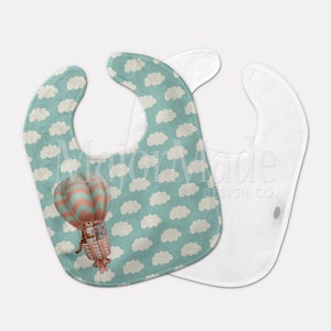 Cute Baby Bib, Air Ballon Baby Bib, Baby Shower Gift, Welcome Baby Gift, Custom Baby Gift