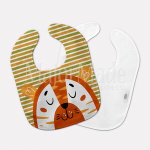 Tiger Baby Bib, Personalized Name Bib, Baby Shower Gift, Welcome Baby Gift, Custom Baby Gift