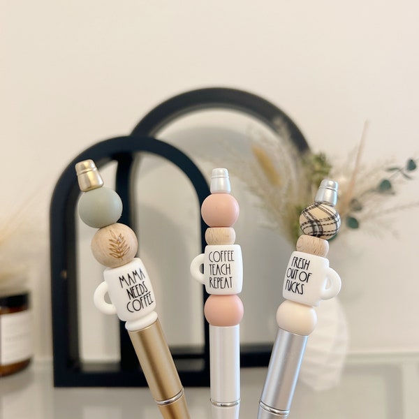 beadable pen | personalized pens | custom pen | teacher | teacher gift | party favour | office supplies | rae dunn | mom | coworker | friend