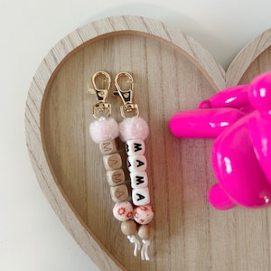 mama keychain | mom keychain | cute keychain | boho keychain | bag tag | gift for mom | custom keychain | personalized keychain | floral