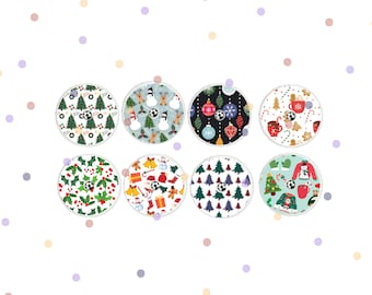 FreeStyle Libre 1/2 Sensor Christmas Stickers | Set of 4 or 8 | Festive Stickers | Diabetics