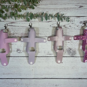 Faux Leather Inhaler Holder - Purple/ Purple Glitter | Inhaler Case | Asthma Inhaler Holder | Asthma Pump Cover | Keychain